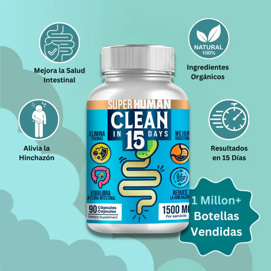 Clean15™ Limpieza Estomacal Completa en 15 días - SuperHuman™