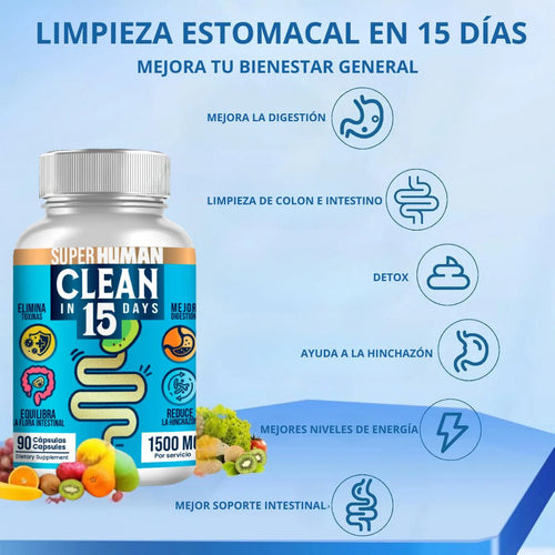 Clean15™ Limpieza Estomacal Completa en 15 días - SuperHuman™